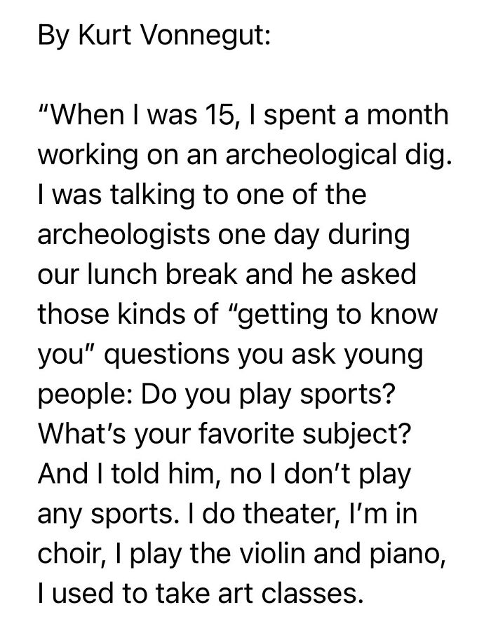 Kurt Vonnegut anecdote